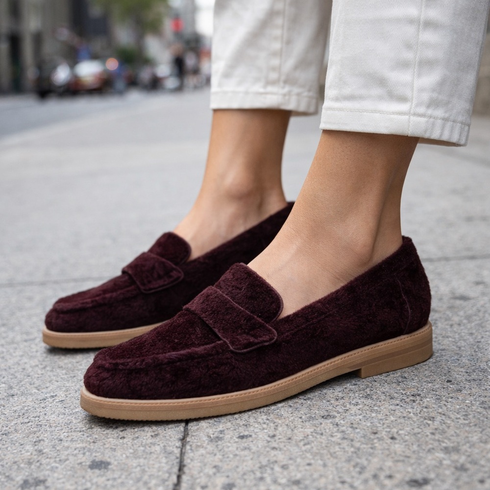 Stuart Weitzman fur loafers